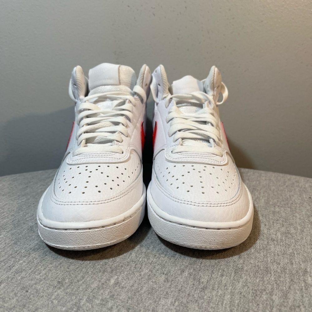 Nike Court Vision Mid 'White Flash Crimson' Women’s Shoe Size 8 CD5436-102 - Picture 2 of 11